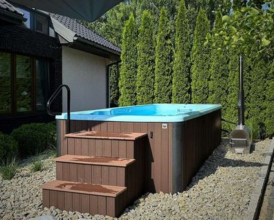 GardenAndPoolsCom Gartenpool SWIM SPA KONGO mit Whirlpool 476 x 225 x 120 cm