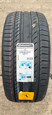1x Sommerreifen 275/45 R21 107Y Continental ContiSportContact 5 SUV MO DOT19 NEU