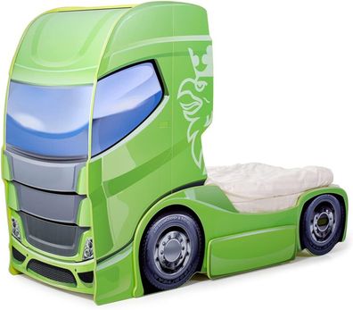 Best For Kids Autobett Truck One Kinderbett mit Schrank, Schubladen und Lattenrost