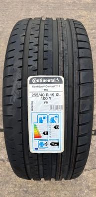 1x Sommerreifen 255/40 R19 100Y XL Continental Conti Sport Contact 2 MO DOT19 NEU