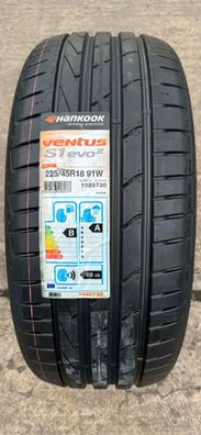 1x Sommerreifen 225/45 R18 91W Hankook Ventus S1 EVO 2 K117 MO DOT19 NEU