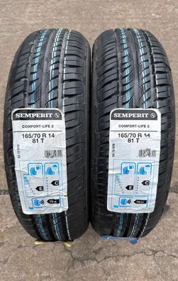 2x Sommerreifen 165/70 R14 81T Semperit Comfort-Life 2 DOT15 NEU