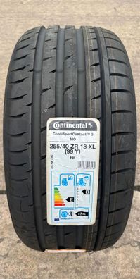 1x Sommerreifen 255/40 ZR18 99Y XL Continental Conti Sport Contact 3 MO DOT19 NEU