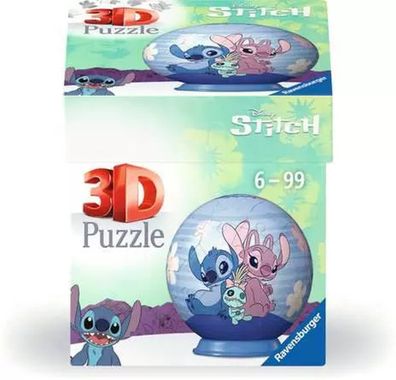 Ravensburger Spiele Puzzle-Ball 3D Disney Stitch & Angel | ab 6 Jahren | 54 T