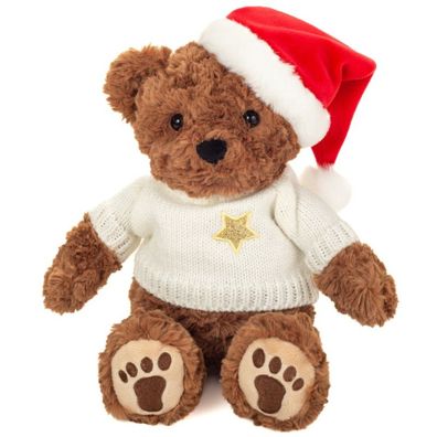Teddy-Hermann Kuscheltier Stofftier | Plüsch Weihnachtsteddy mit Pullover