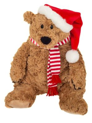 Teddy-Hermann Kuscheltier Stofftier | Plüsch Braunbär Howard Weihnachten
