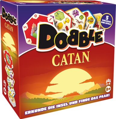 Asmodee Spiel Dobble Catan | ab 8 Jahren | 2-6 Spieler | 15+ Minuten
