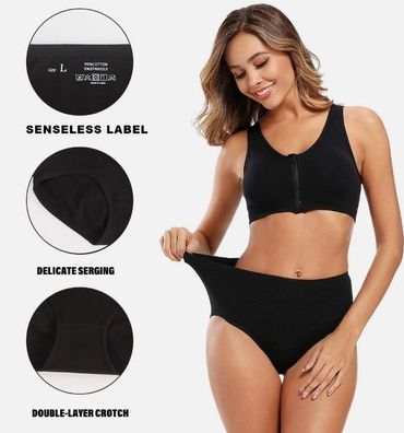 Damen Baumwoll Unterwäsche HighTaillenbetont, vollständig Damen Höschen Drops hippin