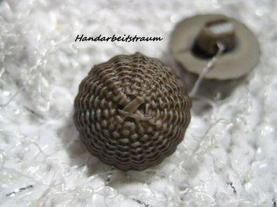 1 Kunststoffknopf braun 15x10mm Öse 3 mm Nr 1432
