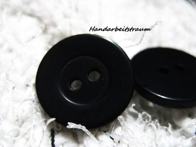 1 Kunststoffknopf schwarz 18x3mm 2Loch a 2,5 mm Nr 1418