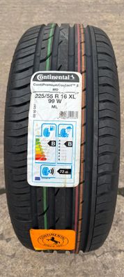 1x Sommerreifen 225/55 R16 99W XL Continental Conti Premium Contact 2 MO DOT19 NEU