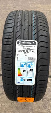 1x Sommerreifen 225/45 R18 95Y XL Continental Conti Sport Contact 5 SSR MOE DOT19 NEU