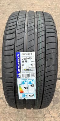 1x Sommerreifen 245/40 R18 97Y XL Michelin Primacy 3 ZP RSC Runflat MOE DOT19 NEU