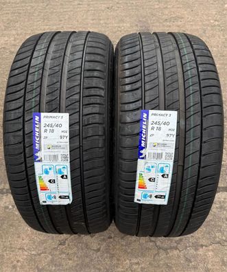 2x Sommerreifen 245/40 R18 97Y XL Michelin Primacy 3 ZP Runflat MOE DOT19 NEU