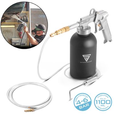 Stahlwerk Druckbecherpistole 1100 ml 4-6 bar Hohlraumpistole Druckluftpistole