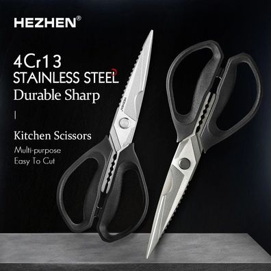 Titanium-Plated Kitchen Scissors Walnut Shears Chicken Bone Scrape Fish Scales