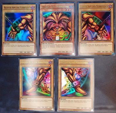 Exodia die Verbotene Set in Ultra Rare, deutsch Yugioh Karten Near Mint YGLD