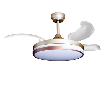 Deckenventilator mit Beleuchtung – goldfarbene Basis, modernes Design & LED-Licht