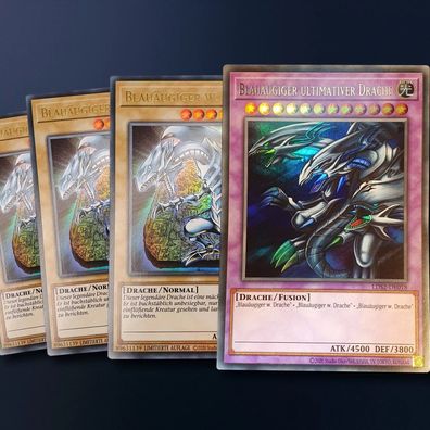 Blauäugiger Ultimativer Weißer Drache Set Neu Yugioh Karten deutsch Drachen Deck