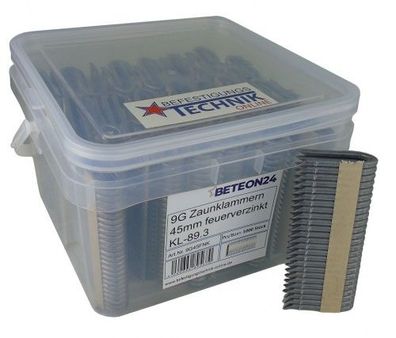 Zaunklammern 45mm 9GA für Paslode Stockade St400i DeWalt DCFS950P2-QW Freeman LD400 K