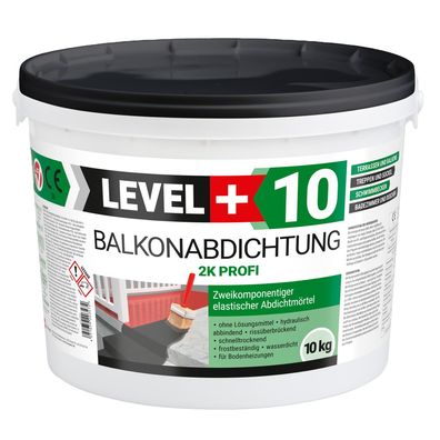 Balkonabdichtung 10kg Dichtschlämme 2K Abdichtung Terrasse Balkone Bad L+10