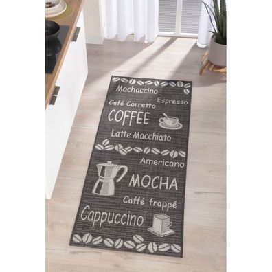 Peyer Syntex Läufer Jeans 19229-Kaffee Fb. anthrazit Outdoor-Teppich in mehreren Größ