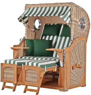 Strandkorbset - bene living - Ammersee 2-Sitzer Teak - PE shell - Modell 561