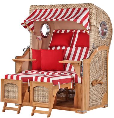 Strandkorbset - bene living - Ammersee 2-Sitzer Teak - PE shell - Modell 562