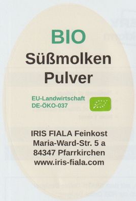 2 kg BIO - Süßmolkenpulver / aus Milch von Kühen von Bio-Höfen im Allgäu