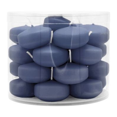 Schwimmkerzen klein, Anthrazit, 50/30 mm, WENZEL, Brenndauer ca. 4h, Box mit 28 Stück