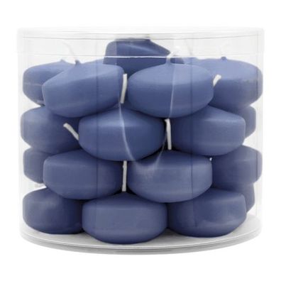 Schwimmkerzen klein, Polarblau, 50/30 mm, WENZEL, Brenndauer ca. 4h, Box mit 28 Stück