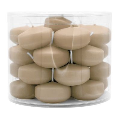 Schwimmkerzen klein, Sahara, 50/30 mm, WENZEL, Brenndauer ca. 4h, Box mit 28 Stück