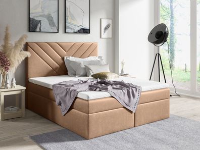 Boxspringbett T70 , mit zwei Bettkasten , Topper, Farbe und Große wählbar