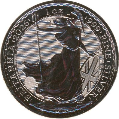 Großbritannien 2026 - Britannia - Charles III 1 Oz Silber