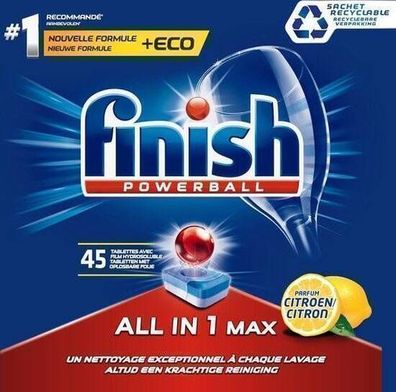 Finish Powerball All in1 Max Citrus Geschirrspültabs, 45 Stück