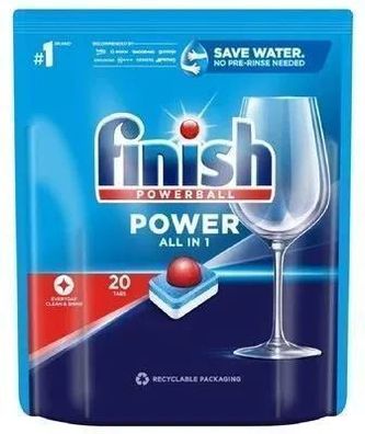 Finish Powerball All-in-One Geschirrspülmittel Kapseln – 20 Stück