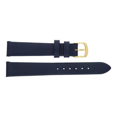 JuwelmaLux Uhrenband Damen Leder dunkelblau mit Edelstahl JL38-10-0237