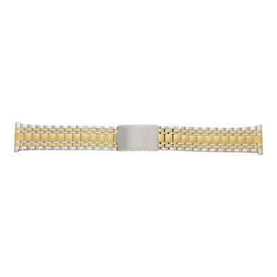 JuwelmaLux Uhrenband mattiert, poliert, PVD Beschichtet Bicolor JL30-10-5080