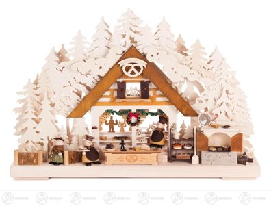 Schwibbogen "Weihnachtsbäckerei" klein, indirekt elektrisch beleuchtet