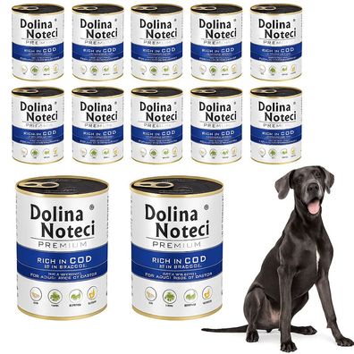 DOLINA NOTECI Premium Kabeljau mit Brokkoli adulte Hunde alle Rassen 12x800g