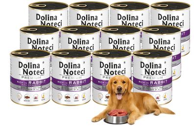 DOLINA NOTECI Premium 12x800 g Nassfutter Kaninchen mit Moosbeere adulte Hunde