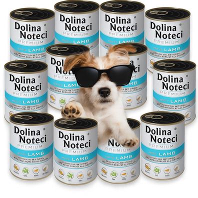Dolina Noteci premium nassfutter für erwachsene hunde, lamm, 12 x 800 g dosen