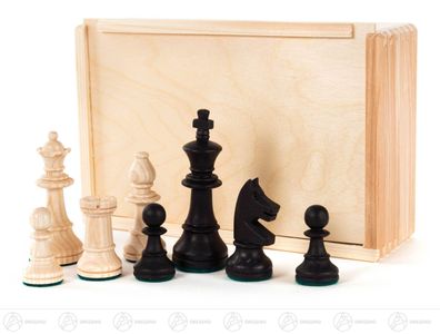 Schachfiguren beschwert in Holzschachtel BxHxT 21,5 cmx6,5 cmx14,5 cm NEU