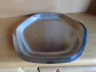 Servierplatte Metall 6eckig MG ca.30 cm Ø