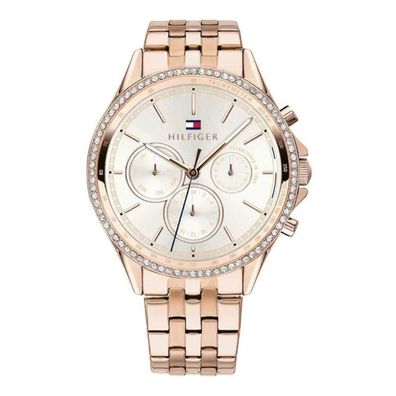 Tommy Hilfiger Multi Zifferblatt Quarz Uhr für Damen Edelstahlarmband