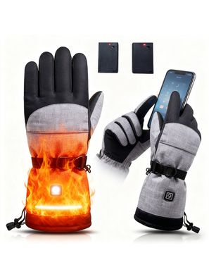 Smarte USB Heizhandschuhe L, Wasserdicht, 5-Finger-Heizung für Ski & Motorrad