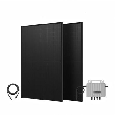 1150W Balkonkraftwerk Bifazial mit EcoFlow Wechselrichter 800W PV Solaranlage