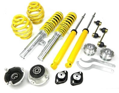 FK AK STREET Gewindefahrwerk + 4X Domlager - Passend FÜR BMW 3-ER E46