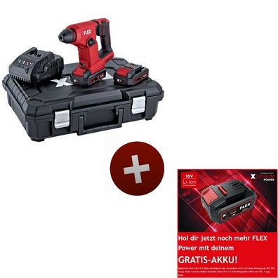 Flex Akku Bohrhammer Kombihammer SDSplus FHE 1-16 18.0-EC TC 2.5 Set 531312