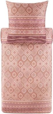 Bassetti Bettgarnitur Hanbury Puderrosa 100% reiner Baumwollsatin Lizens/Zertifika